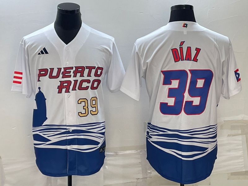 Men 2023 World Cub #39 Diaz White MLB Jersey2->more jerseys->MLB Jersey